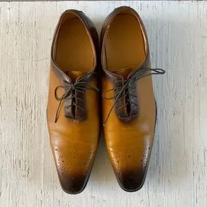 Maison Forte Dress Shoes Men’s Derby Oxfords Tan Dark brown Size 13 Mens Maison Forte Cognac Leather Hash Dress Shoes NEW | eBay main image 4